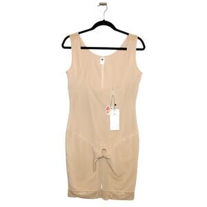 Beige Full Body Shaper Open-Bust Seamless Tummy Control Size 2X NWT